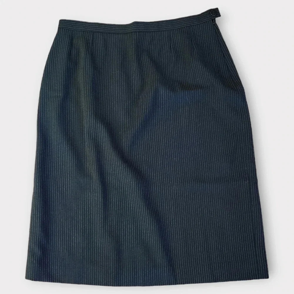 Max Mara Straight Pencil Skirt Pinstripe Made In Italy Womens Size 10